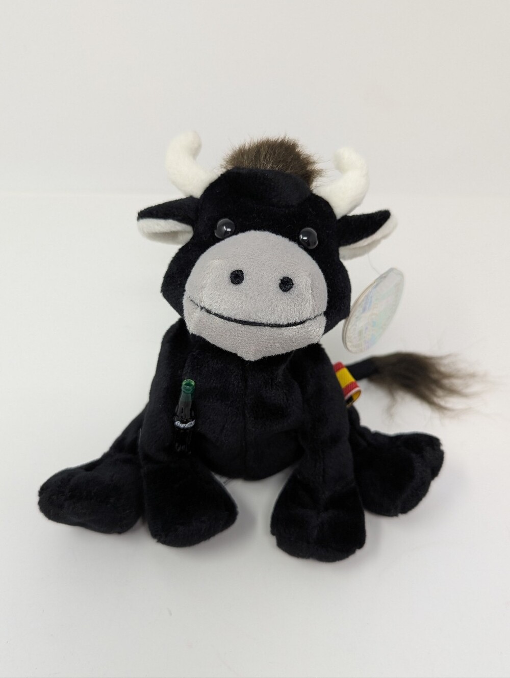 Coca Cola Plush Beanie Cow Bull Black